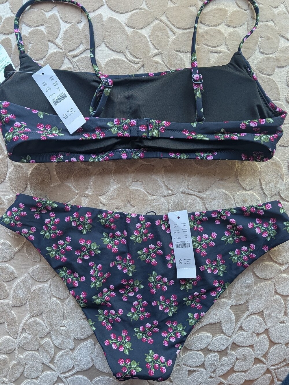 NWT J. Crew Re-Imagined Two-piece Bikini In Twilight Berry, Size M - Picture 2 of 4